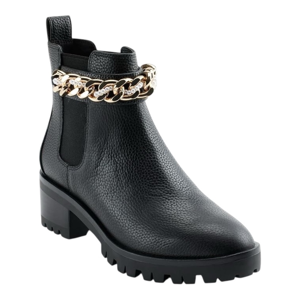KARL LAGERFELD Women's Lug Bottom Pierson Mid Shaft Boot Ankle